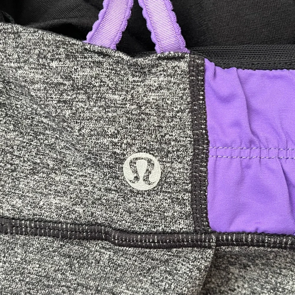 {Lululemon} Yogi Dance Tank Top in Heathered Grey & Purple - Women's 6